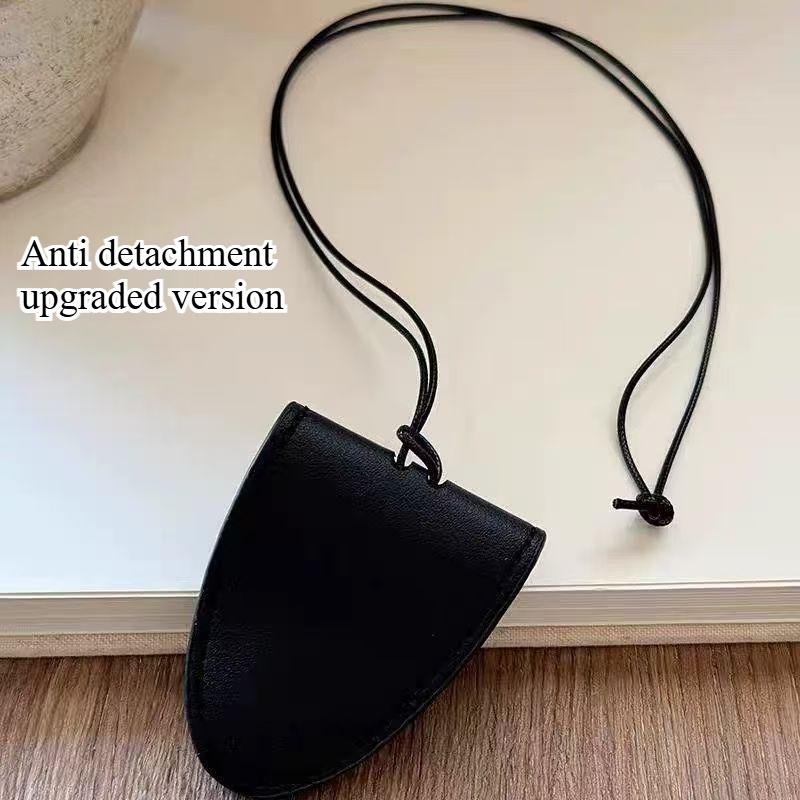 

Портативная подвесная на шею сумка для хранения очков, кулон, ПУ кожа, дорожная сумка для солнцезащитных очков с магнитной застежкой, аксессуары для мужчин и женщин чёрный