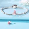 copper Winter Pink Snowman Bead Charms Compatible With Bracelets Decoration Do It Yourself Birthday Party Fine Gifts Jewellery Bracelets Accessory