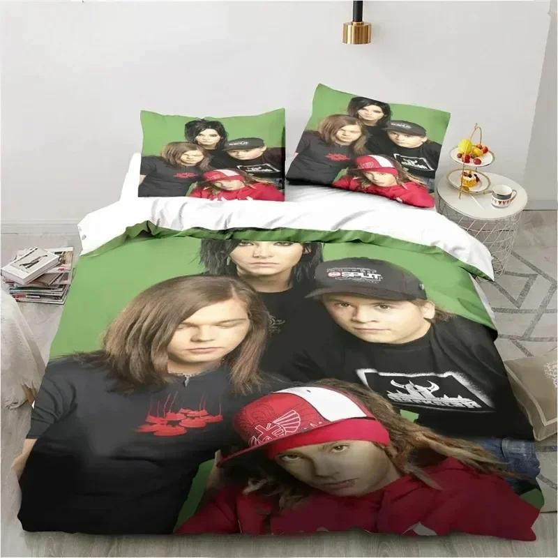 3D-Druck Tokio Hotel 3D NEU Bettbezug Kissenbezug Bettwäsche-Set Erwachsener Junge Mädchen Schlafzimmerdekoration Kinder Einzel Doppel Groß