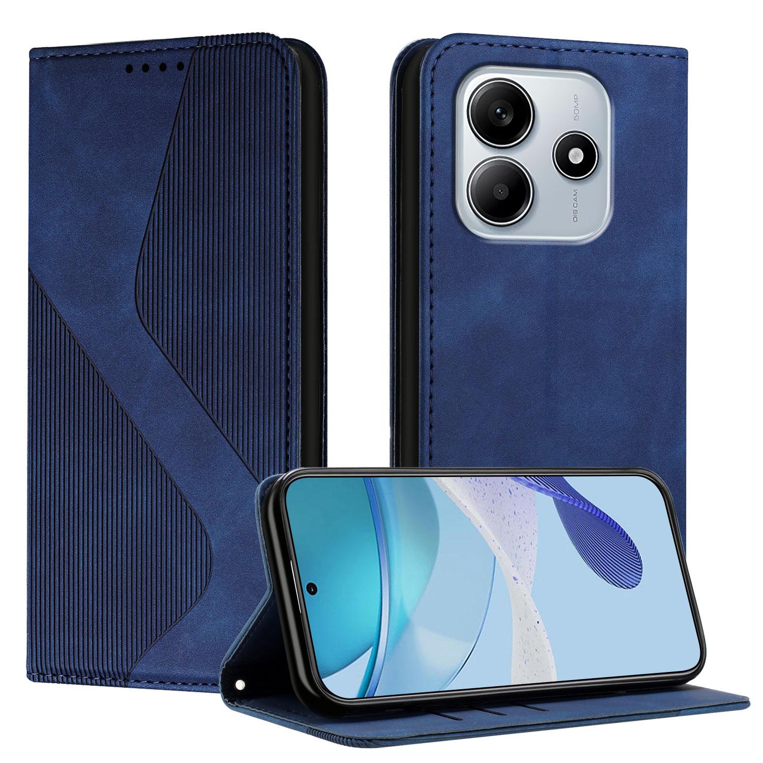 

Магнитный кожаный чехол-кошелек с откидной крышкой для Xiaomi Redmi Note 7 8 9 9S 9T 10 11 12 13 4G 5G Чехол для телефона с отделениями для карт | Дизайн S LINE Note 13 Pro Plus 5G синий