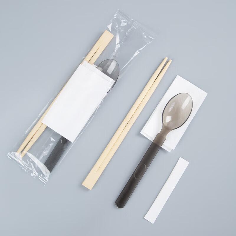 MinXun Disposable 4-in-1 Plastic Cutlery Set