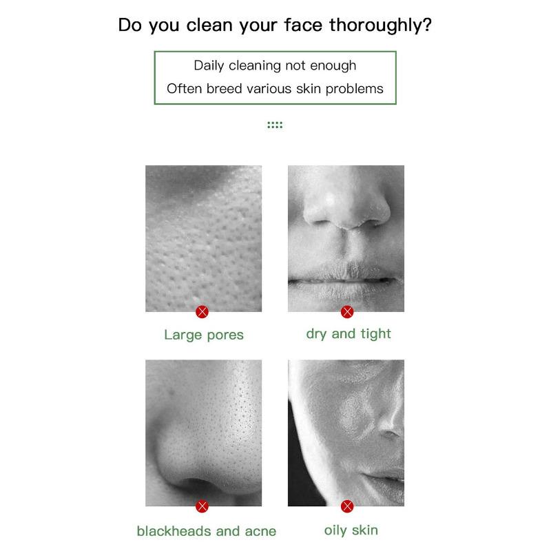 Green Tea Extract Mud Mask For Face Gentle Cleansing Blackheads Acne Remover Oil Control 40g