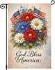 God Bless America Garden Ag - Patriotic Oral House Ag Double Sided 12X18 I 7445042612669 AAV