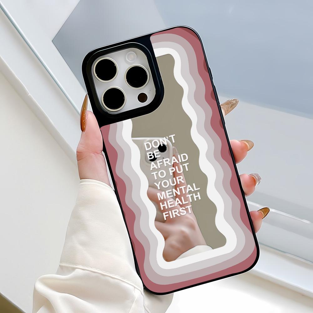 Mirror Phone Case for iPhone 15 11 13 14 for 15 16 Pro Max 12 13 16 Pro Cloud Flower and Animal Cute Style Phone Case