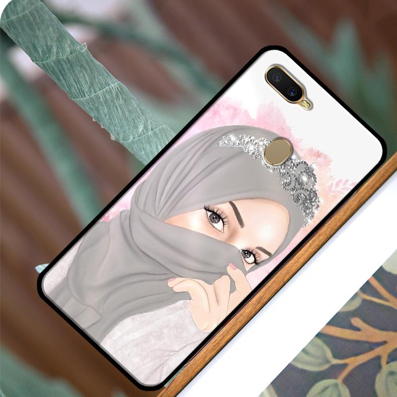 Islamic Muslim Hijabi Girls Case For OPPO A83 A91 A93 A1K A15 A3S A54 A74 A94 A5 A9 A31 A53 A52 A72 A53S Back Cover