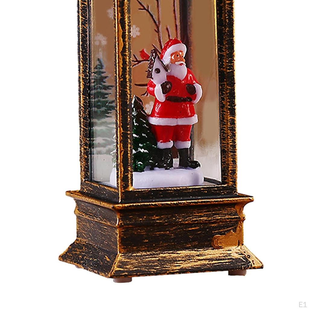 Christmas Snow Globe Lantern for Desktop Display And Night Illumination