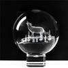 AEE4-3D Laser Engraved Starry Crystal Decorative Ball Figurine 60Mm Glass Sphere Paperweight With Stand Art Decor Crafts