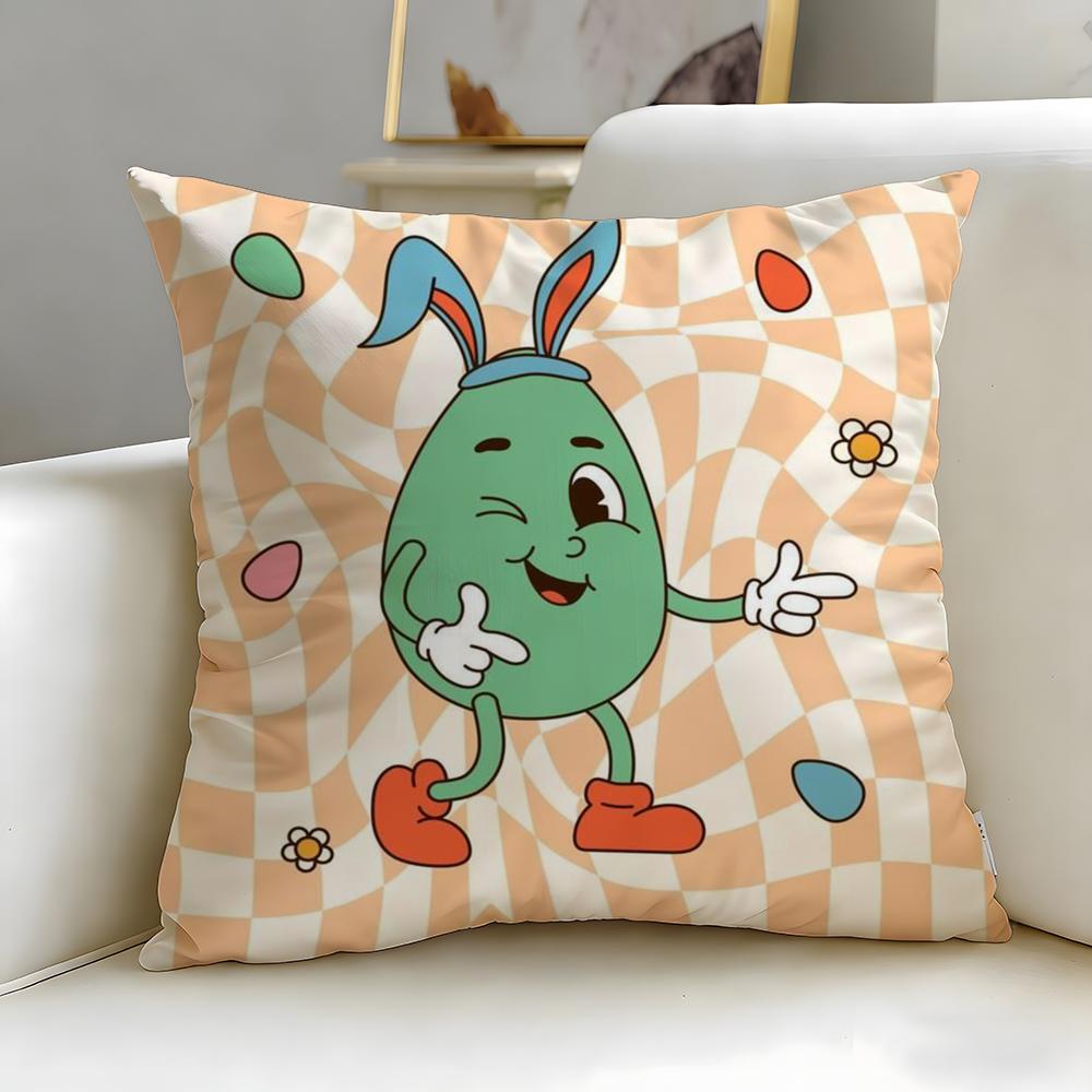

classic holiday Easter Day Cushion Cover Soft EasyWash Pillow Case Versatile for Couch Bed Travel and Office 30X30cm