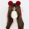 Fashionable Buns Headband Hair Tie With Soft Furry Pompoms Lovely Bowknot Buns Hairhoop For Casual and Cosplay Event