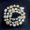 THE BLING KING 8mm Yellow Gem Chain White Opal Necklace Iced Out AAAAA Cubic Zirconia Bracelet For Men Women Hiphop Jewelry