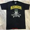 Vintage Ranger Mess With The Best Die Like Rest T-Shirt Medium Armeegrün Leicht Lässig Atmungsaktiv Bequem Vintage