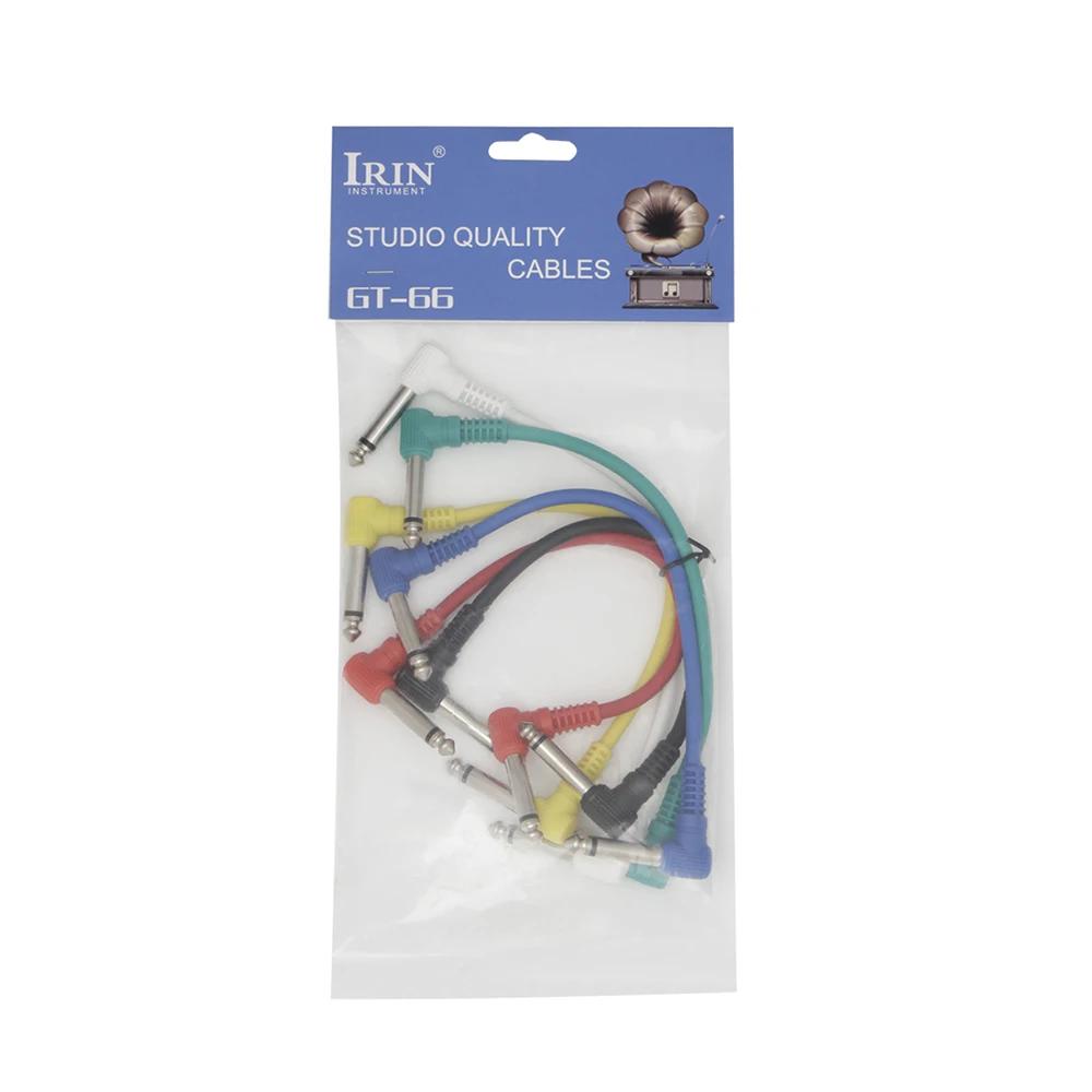 6Pcs/Set Guitar Effect Pedal Cable 6.35mm Angle Plug Noise Shielded Cable Guitarra Pedal Cable Guitar Parts & Accessories