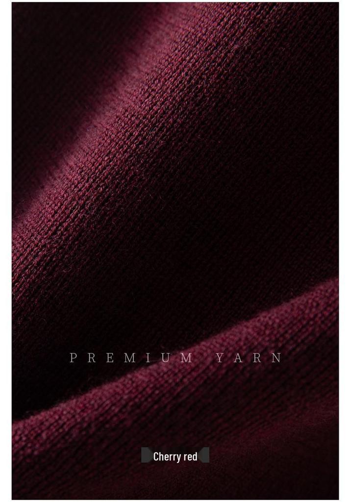 Women's Machine Washable 100% Yangzi Fine Wool Slim Fit High Neck Knitwear Sweater