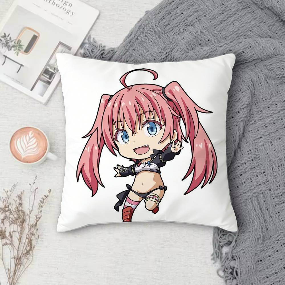 T-Tensura Double-Sided Printed Square Pillow Cover Decorative Cushion Cover For Sofa Bedroom Bedside