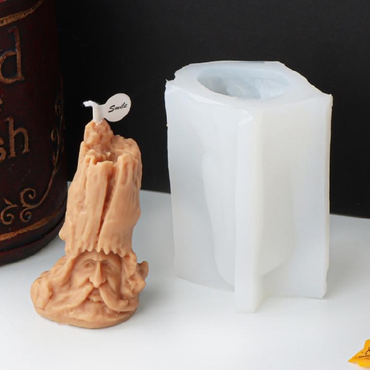 Halloween Skull Candle Silicone Mold Table Ornament Mould DIY Plasters Mold