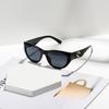 1Pc European and American Retro Ladies' Oval Frame Fashion Sunglasses, Trendy and Versatile, Lightweight Frame for Street Photog