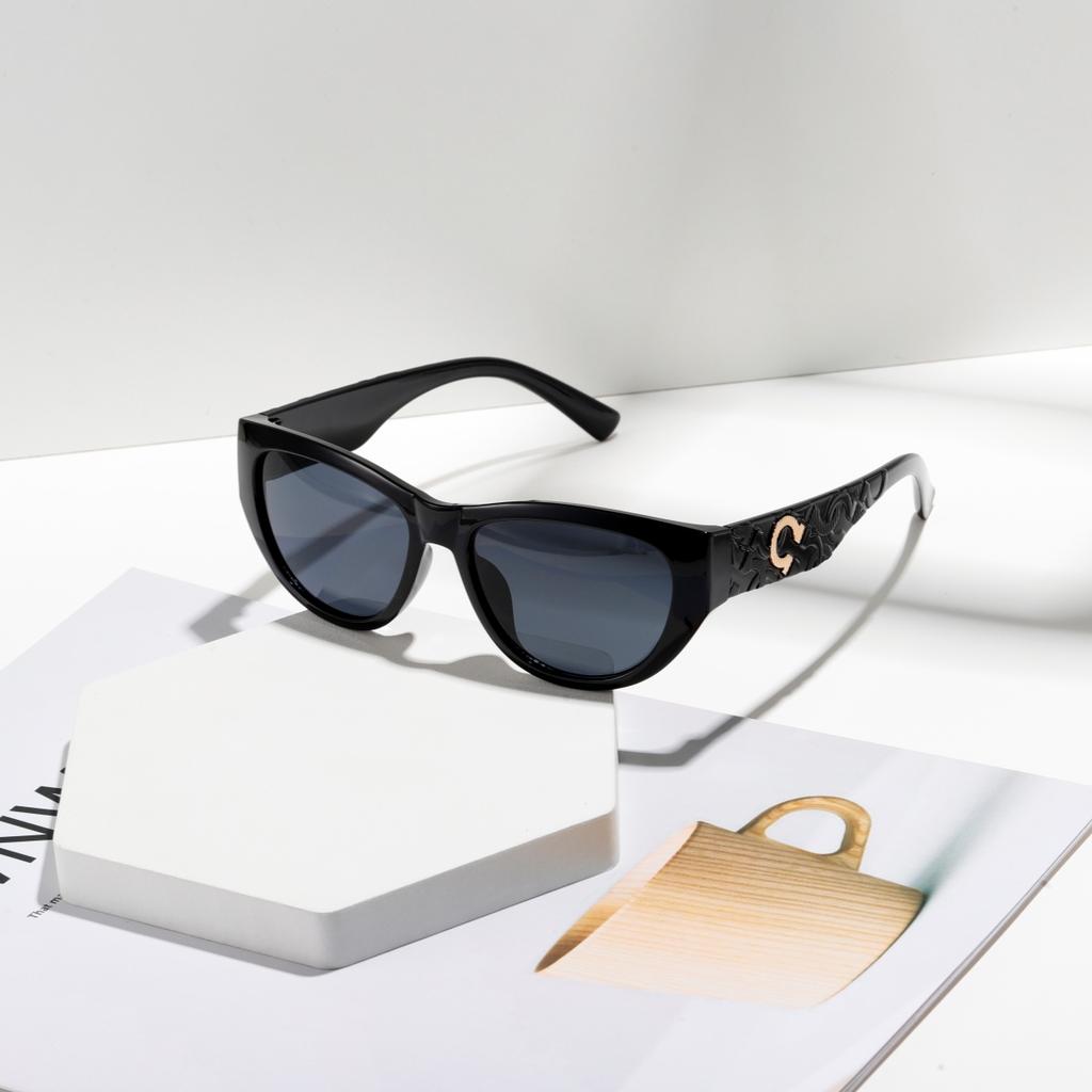1Pc European and American Retro Ladies' Oval Frame Fashion Sunglasses, Trendy and Versatile, Lightweight Frame for Street Photog