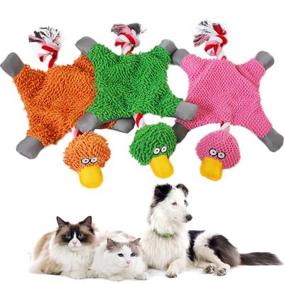 Evcil Hayvan Eğitimi Etkileşimli Oyuncaklar, Köpek Çiğneme ve Sıkıcı Ses Oyuncakları, Kedi Kendini Eğlendirme Oyuncakları, Evcil Hayvan Malzemeleri, Pamuklu Halat Paspas Ördek