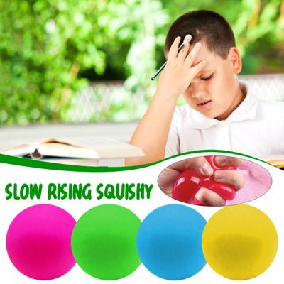 1/4 Stück Farbwechselnder TPR Stressball Angstlinderung Langsamer Rückprall Mehlball Tragbarer Fidget Ball Sensorisches Spielzeug Handübung Entspannungswerkzeuge
