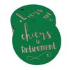 Inkdotpot Pack Of 100 Real Gold Foil Paper Tags Cheers To Retirement Favor Hang
