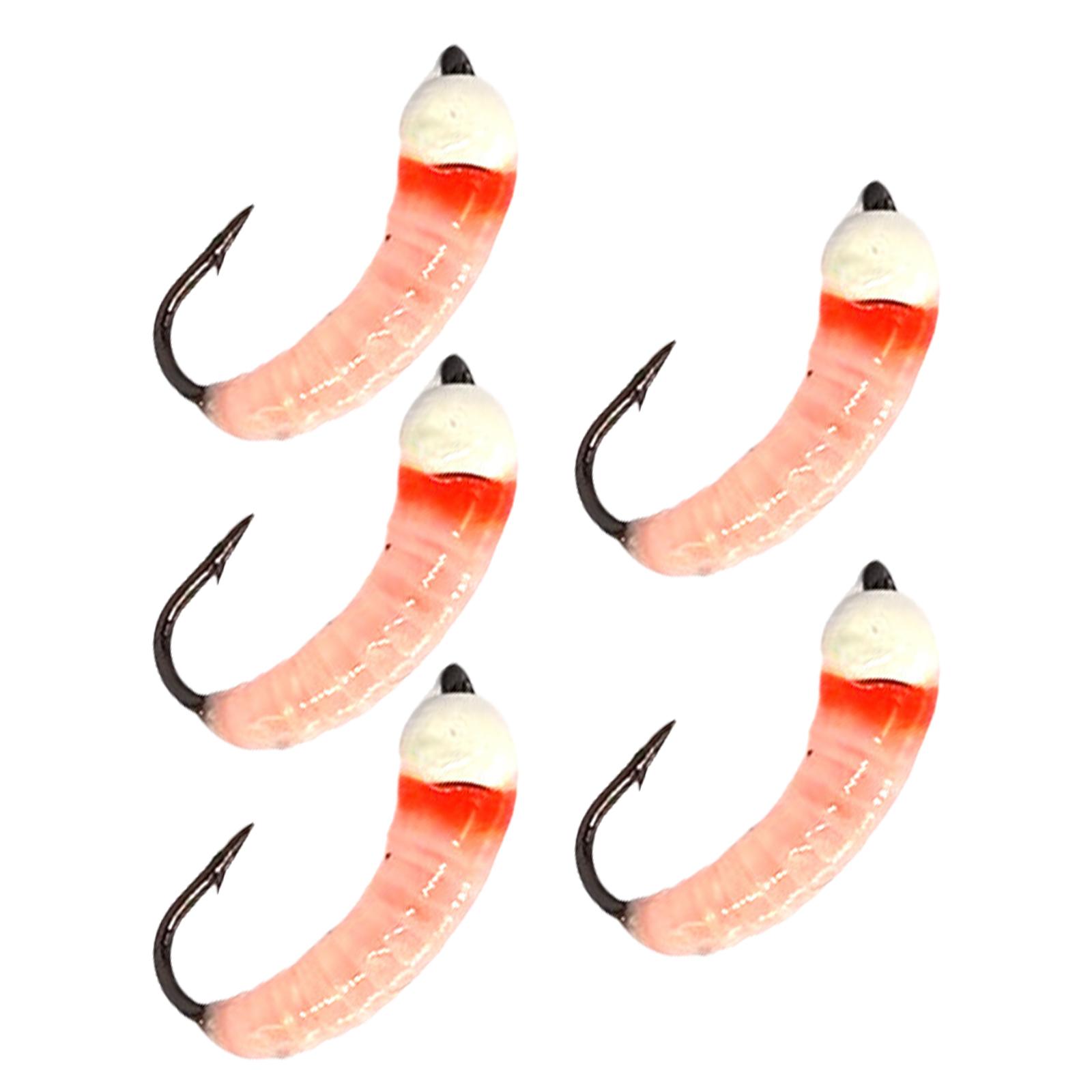 

5Pcs Fast Sinking Swimbaits Fishing Beads Head Lures Baits with Single Hook for Salmon Freshwater Saltwater Fishing белый