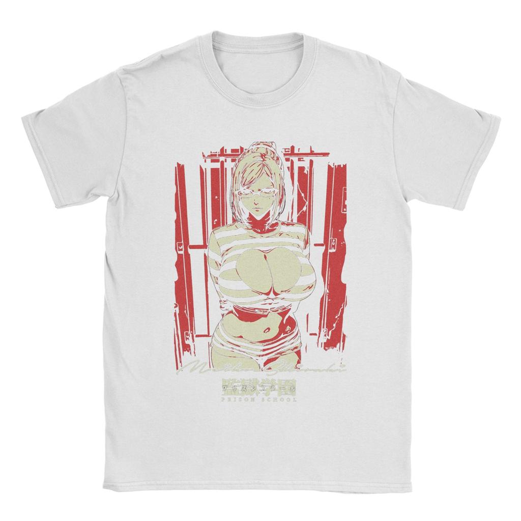 Men T-Shirts Meiko Shiraki Prison School Awesome 100% Cotton Tees Short Sleeve T Shirt Crewneck Tops Summer