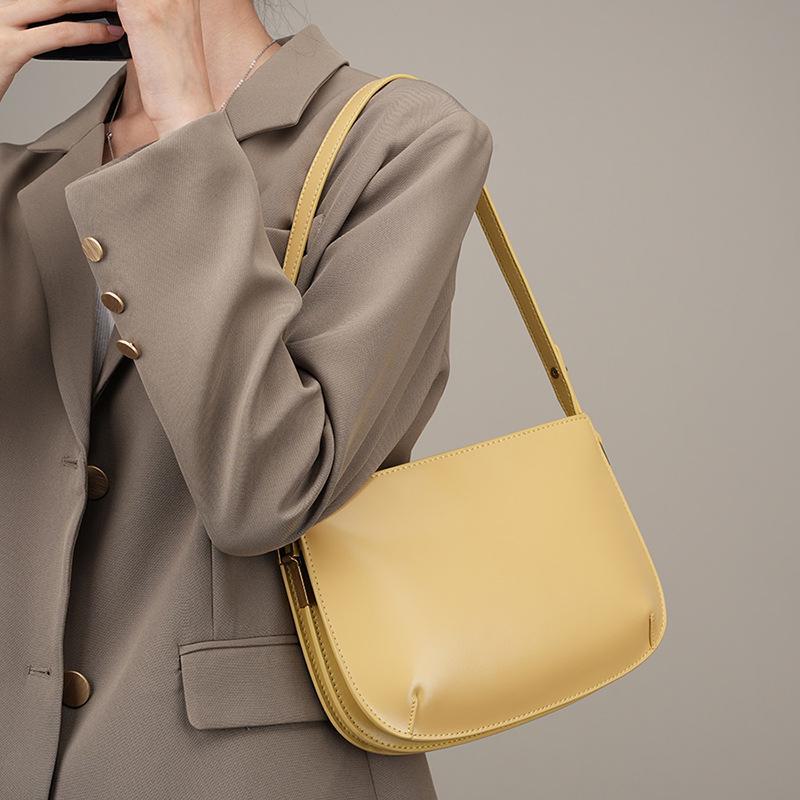 Damen 2024 Echtleder Unterarmtasche - Schicke, vielseitige Schulter Messenger Handtasche