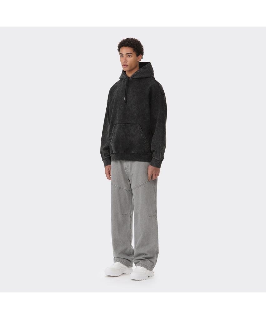 Keoseuuteommellou Gray Dyed Woven Layered Hoodie Cwtas26112Gyd
