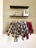 2026 Summer Women's Retro High-Waisted Plaid Skirt with Faux Two-Piece Design