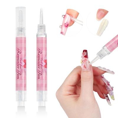 Nails Nail Remover Pen Compatible with Gummy Tape and Nail Contains Vitamin E for Gentle Care and No Damage To Sun&Beam (2-pack) - Glue. Nails.