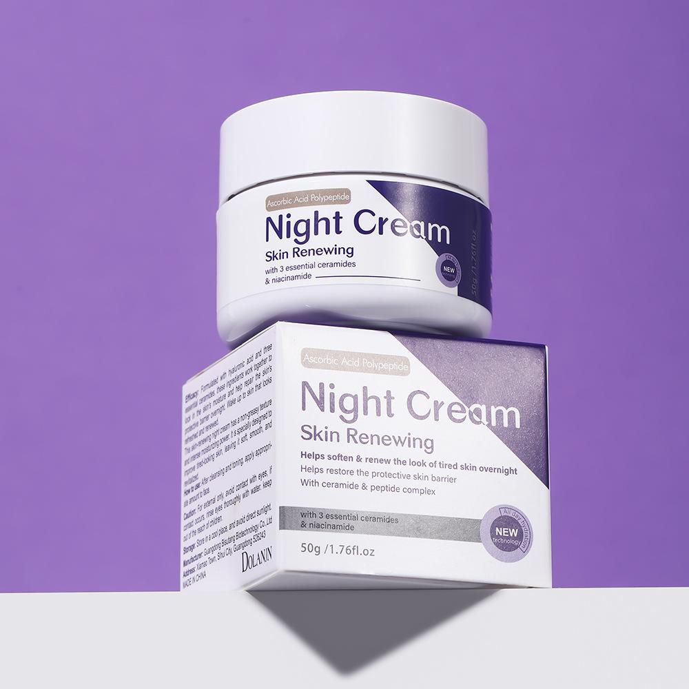 Niacinamide Night Cream Shea Butter Peptide Moisturizer Night Repair Anti-Wrinkle Brightening