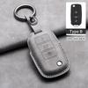 Leather Car Key Case Cover Fob Keychain For Vw Volkswagen Golf 7 Mk7 Tiguan Mk2 For Ateca Leon Fr Ibiza Skoda Octavia Kodiaq