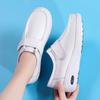 Nurse Shoes Women's Autumn and Winter Velvet Air Cushion Soft Sole Velcro Platform White Shoes Spot Medical Work Shoes Cotton Shoes