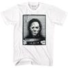 Halloween Michael Myers Mugshot 100% Cotton T-shirt Mens Tees Top