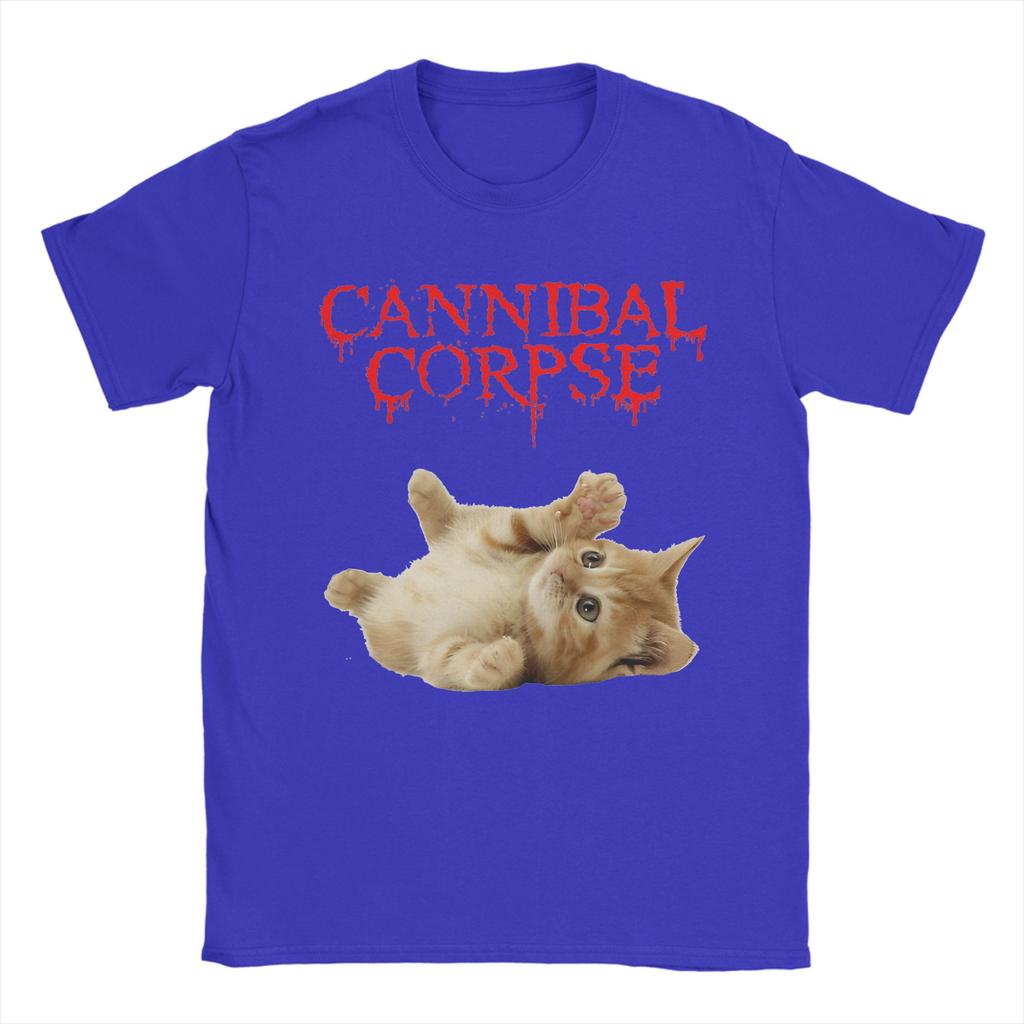 Cannibal Corpse Cat Popular T Shirts  100 Cotton Tshirt for Male Y2K Retro Wholesale Short Sleeve Top Tees
