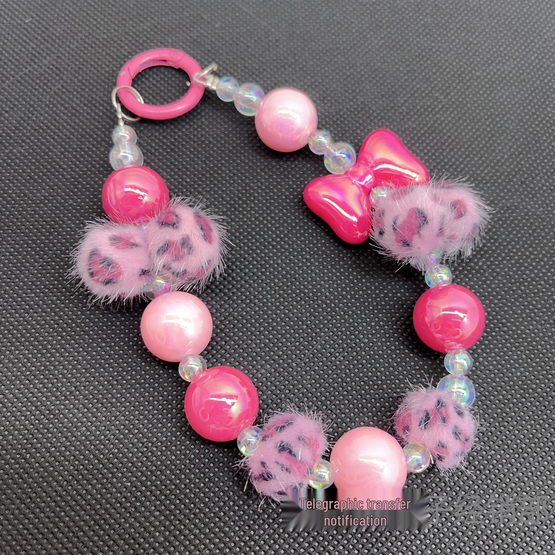 

Autumn/Winter Phone Lanyard: Bow, Leopard Print, Pompom Pendant