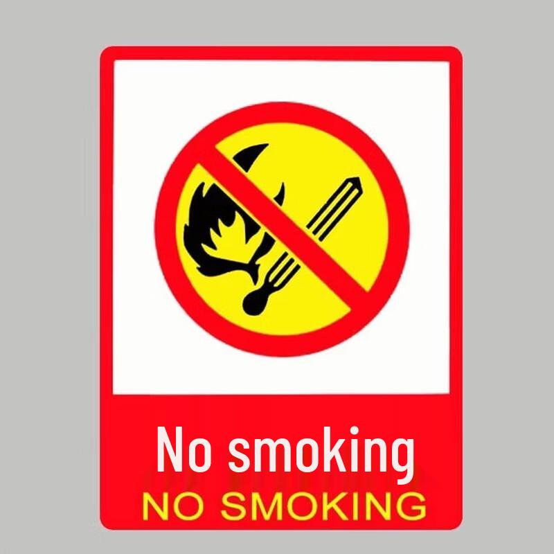 DAXTE Industrial Safety Sign: No Smoking & Electrical Hazard
