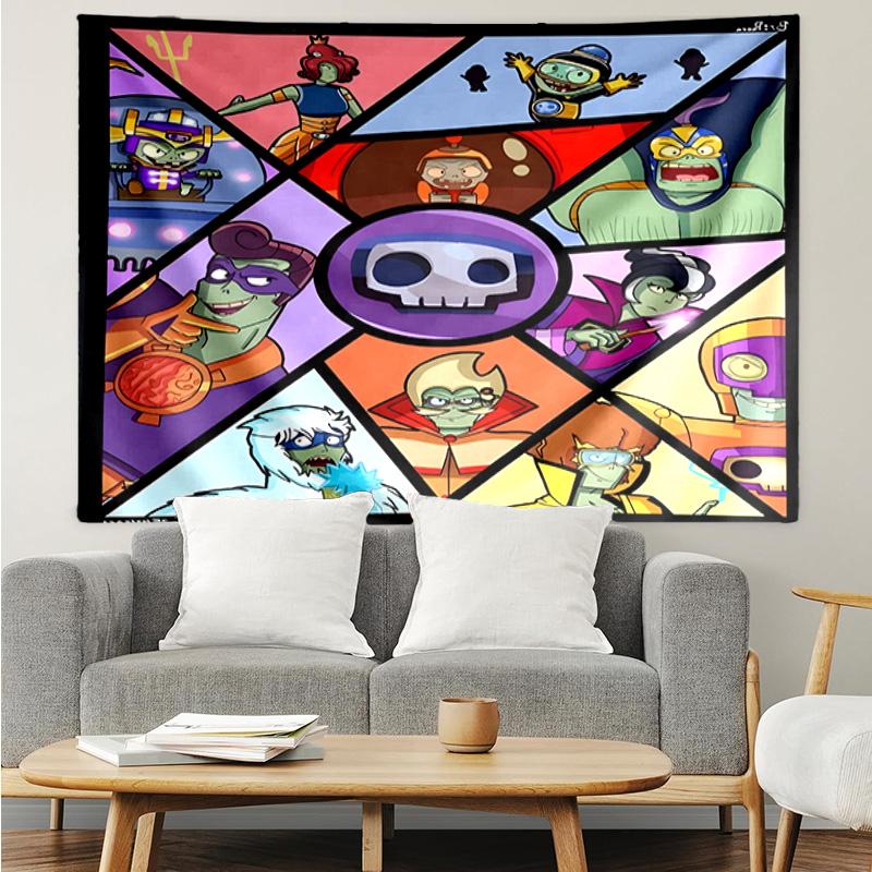 Vibrant Battle Zombies Tapestry Hanging for Bedroom,Livingroom, Playroom,Decor Art Room Wall Tapestry Holiday and Birthday Gifts