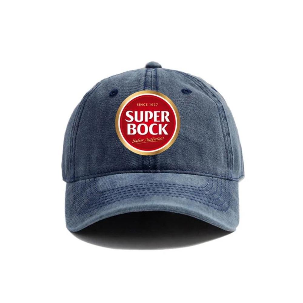 Summer Super Bock Distressed Baseball Cap Cool Men Retro Outdoor Summer Adjustable Dad Super Bock Since 1927 Hat