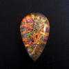 Lab-Created Opal Loose Gemstone Boulder 9.70 ct Pear Cut Multi Color October Birthday Birthstone