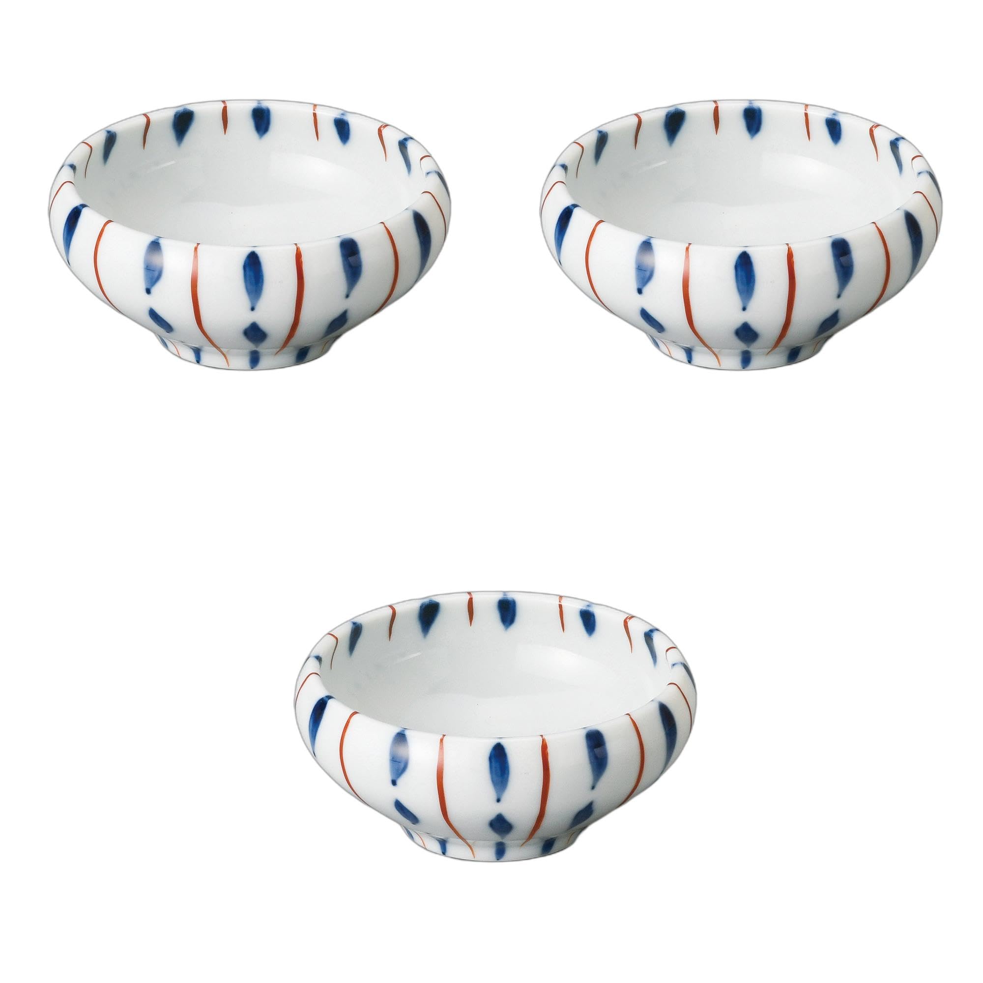 Setomonohonpo (Setomonohonpo) Set of 3 Tsunagi Tokusa Kuri Medium Dish [10.2 x 4.5cm] | Small Dish, Ceramic