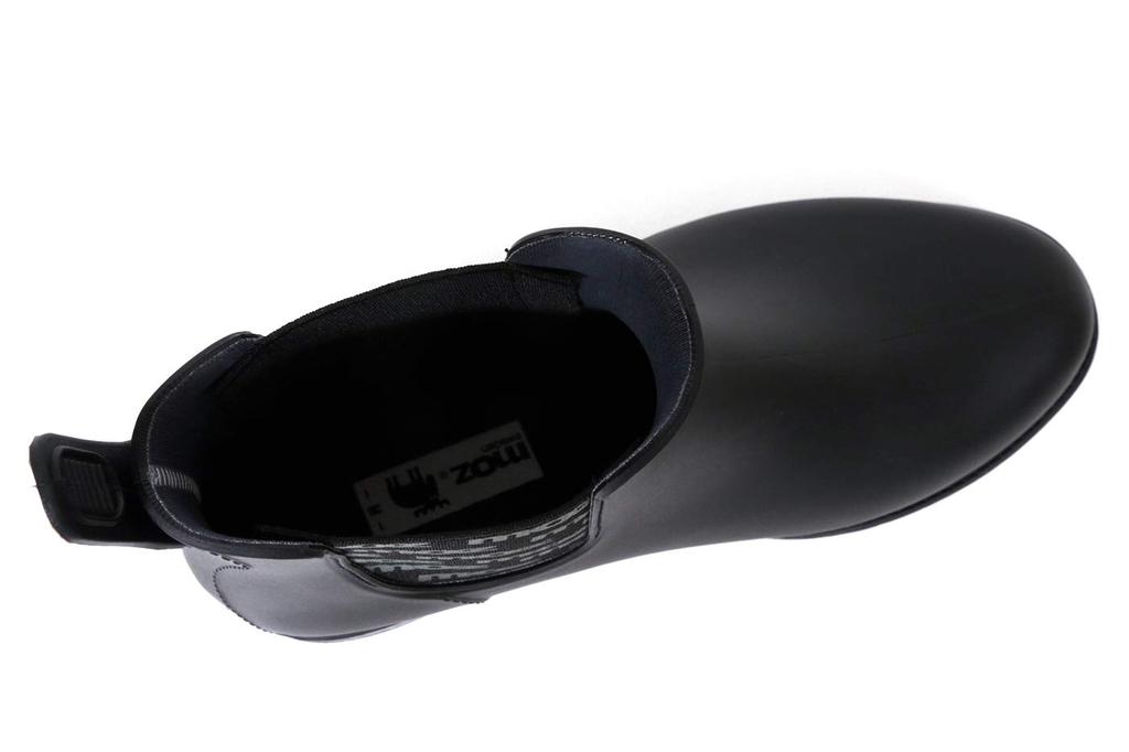 Mozu Rain Side Size LL Women's Boots, Gore, One-Piece Molded, Black,
