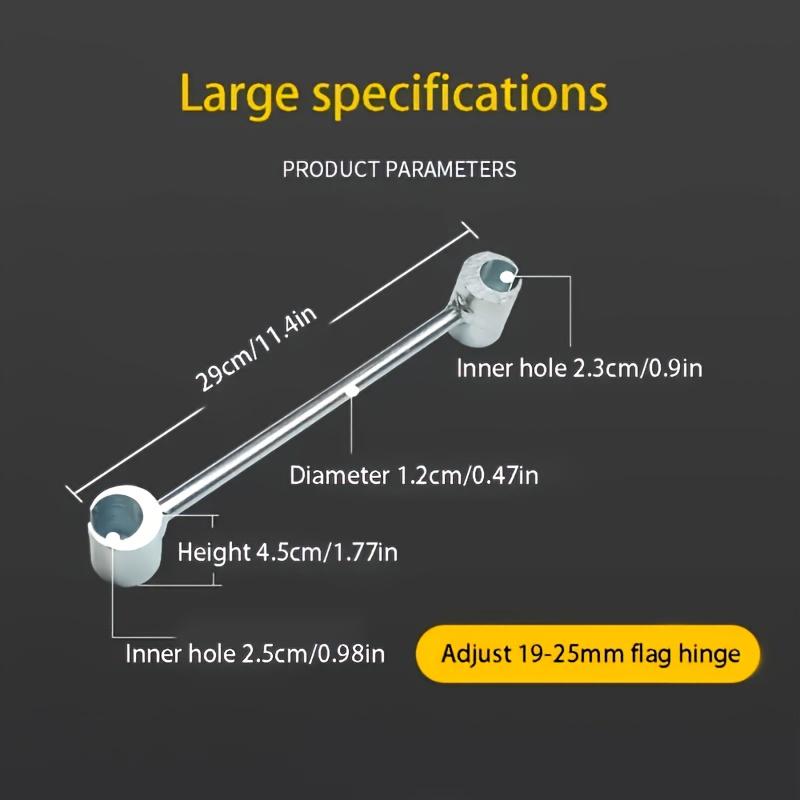

Ключ для регулировки дверных петель повышенной прочности - разводной гаечный ключ для круглых болтов стандартного калибра, не требуется электричество - 1 шт. Adjustable 19-25mm flag hinge