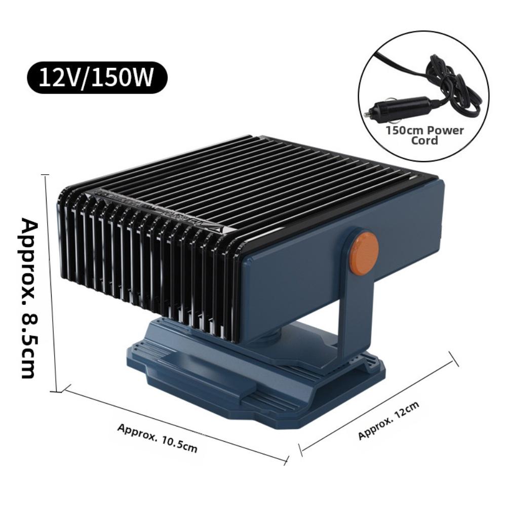 Tragbarer Autoheizlüfter 12V 150W Heiz-Kühl-Enteiser-Entfrostergerät Mit 360° Drehbarer Basis Für Alle 12V Fahrzeuge