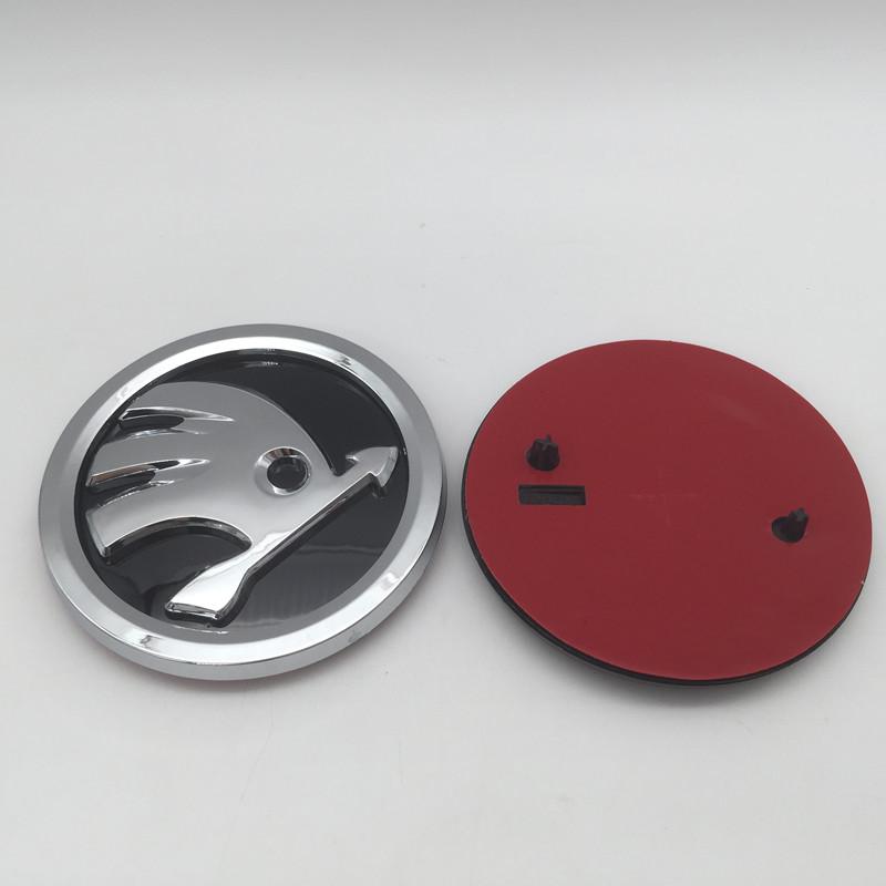 

2025 New 1pcs 3D 90mm 80mm for SKODA Car Front Grille Head Hood Bonnet Emblem Rear Tail Bumper Trunk Sticker Badge Styling Acces