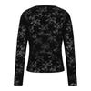 Long Sleeve Lace Shirts For Women Tees Blouses Casual Basic Tops Pullover Spring
