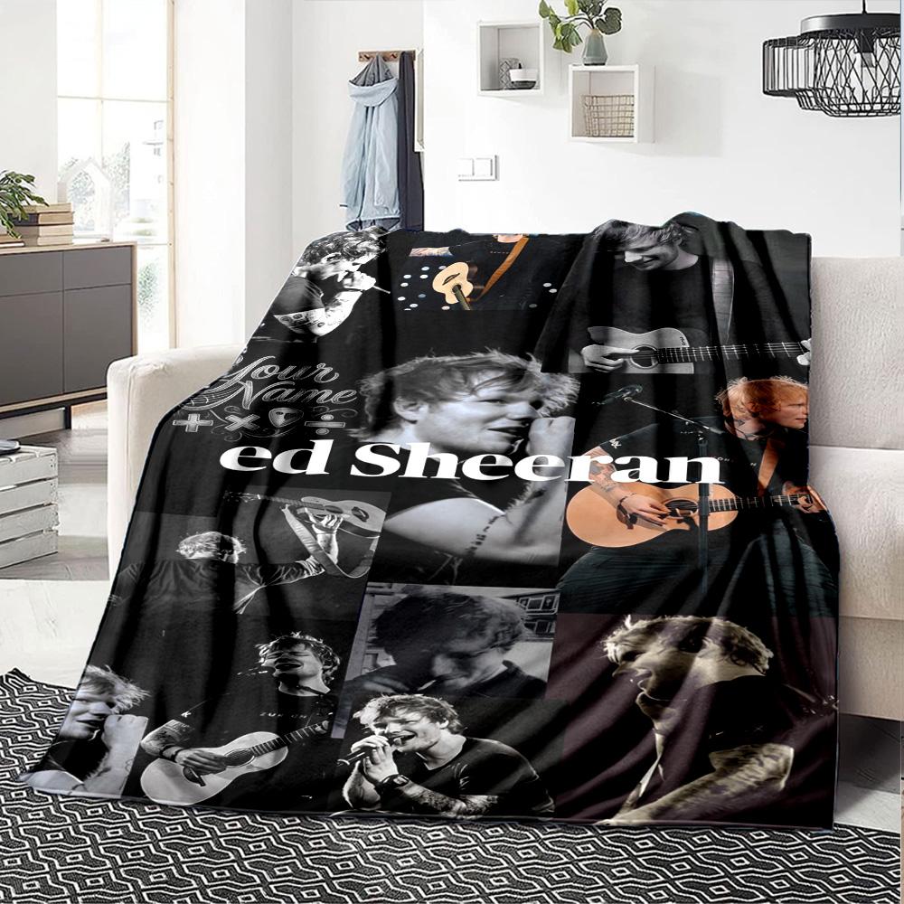 Sheeran Personalized Text Blanket Multi-purpose Customizable Blanket Soft Warm Cozy Great for Nap Picnics Bed Chair Ideal for All Seasons