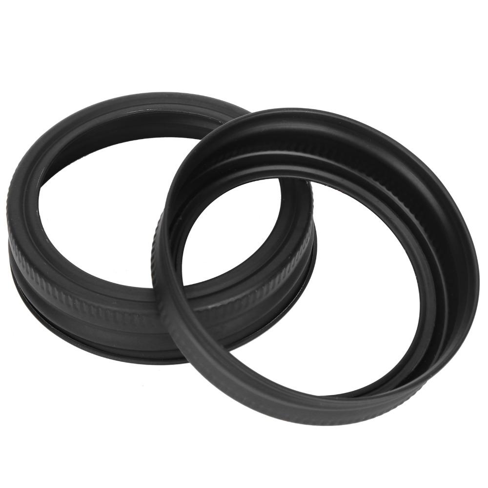 24PCS Matte Black Canning Lids And Rings Iron Material Widemouthed Split Cover  Kitchen Pantry