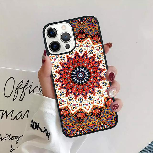 Mandala Floral Coque Shell For iPhone 17 Air 15 16 14 13 12 Pro Max 11 Pro Max Plus Phone Case Cover