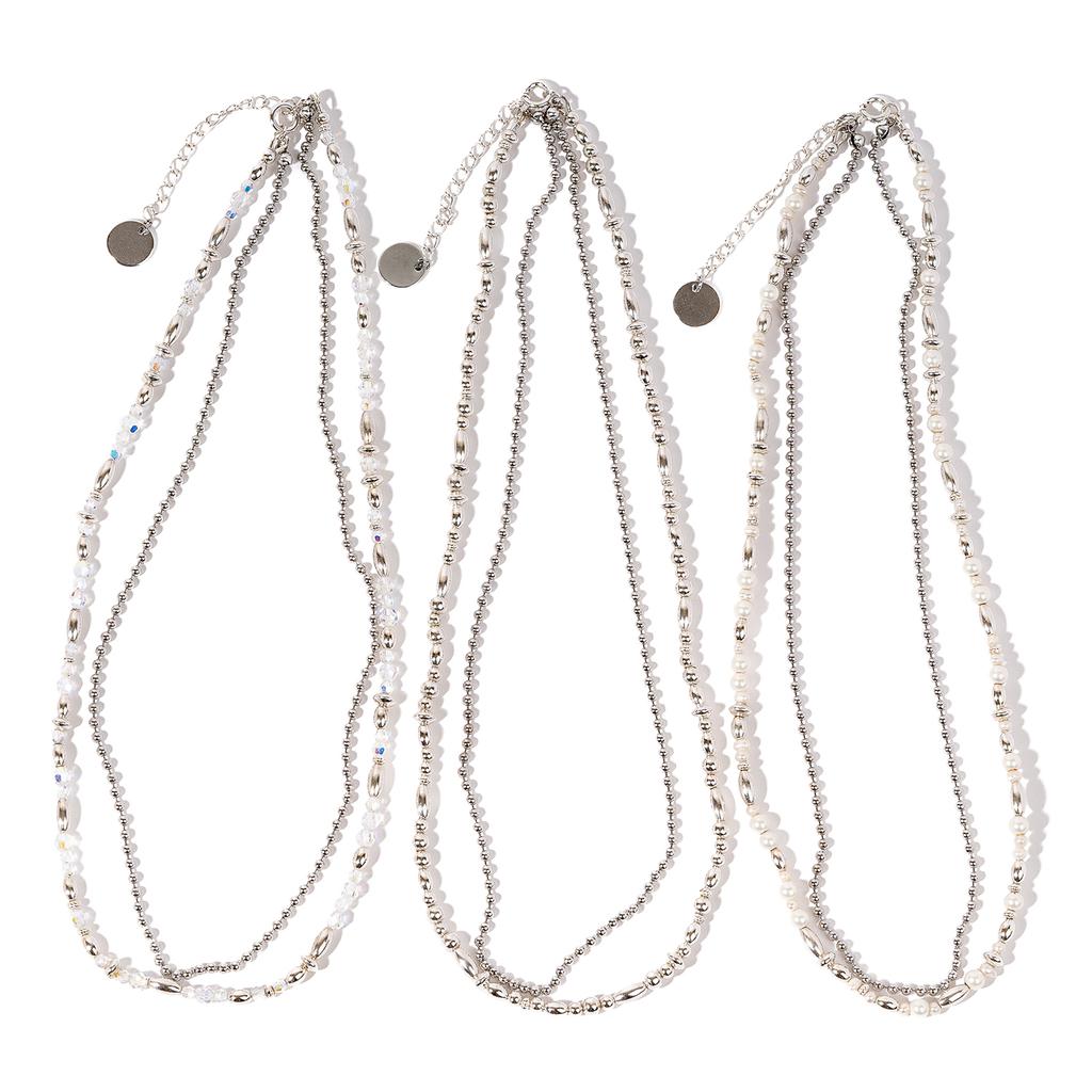 Armo Silver + Ball Chain Necklace